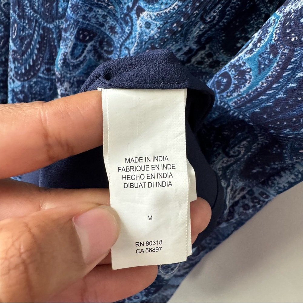 Lucky Brand Blue Paisley Western Dress - Picture 8 of 9